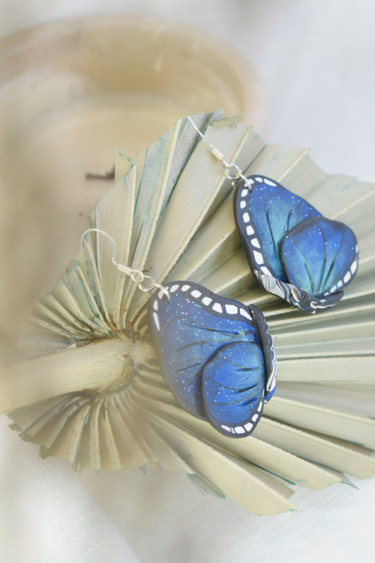 Blue Morpho butterfly dangles